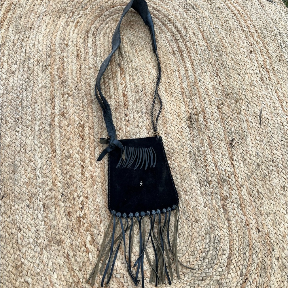 Black Fringe Fiocchi Crossbody Bag